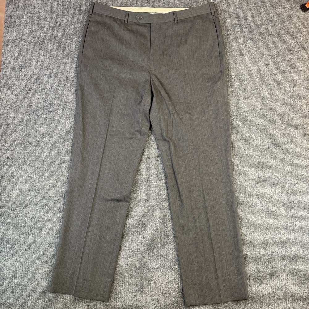Brooks Brothers Dress Pants Mens 40x32 Gray Madison Fit 100% Wool Flat Front
